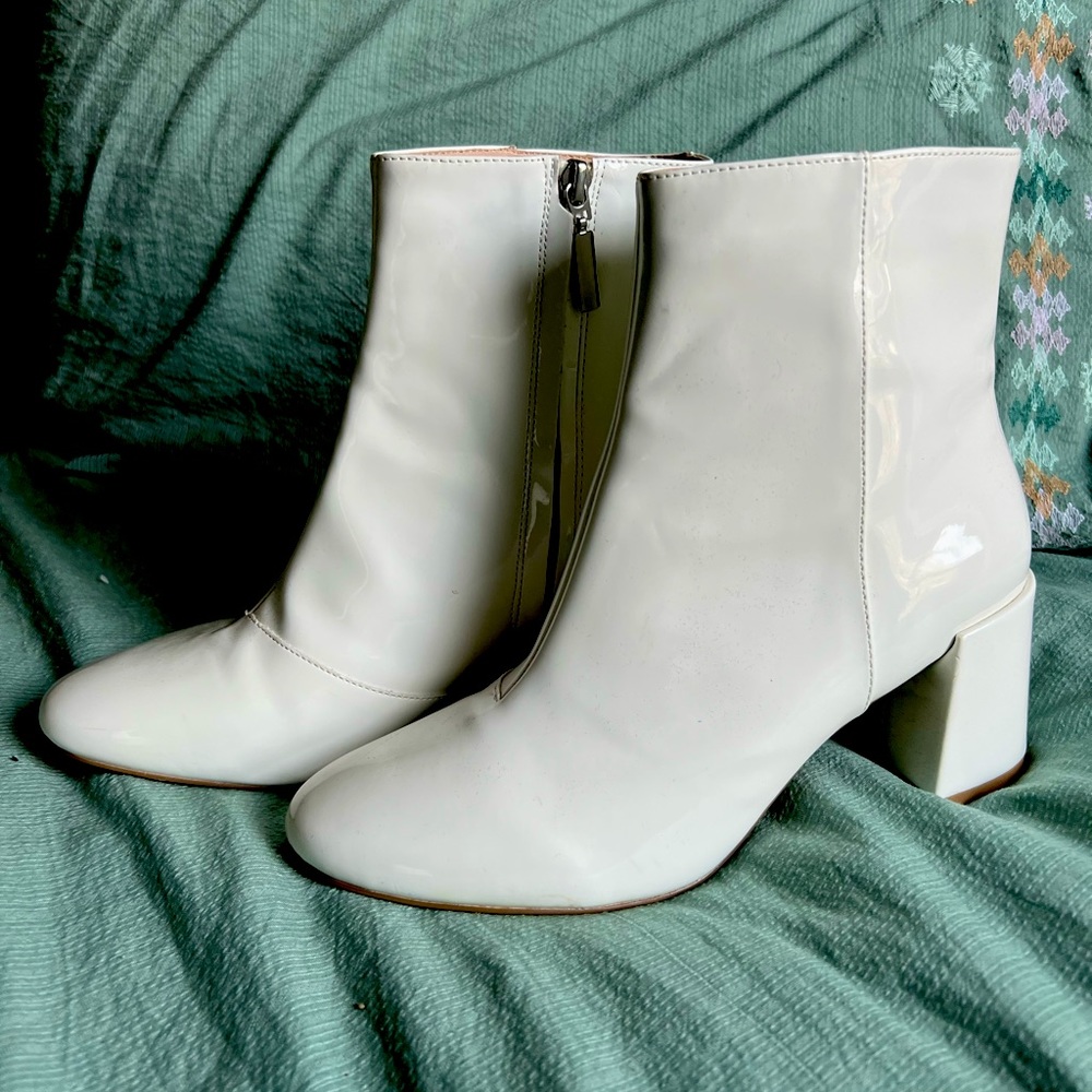 White Heeled Booties
